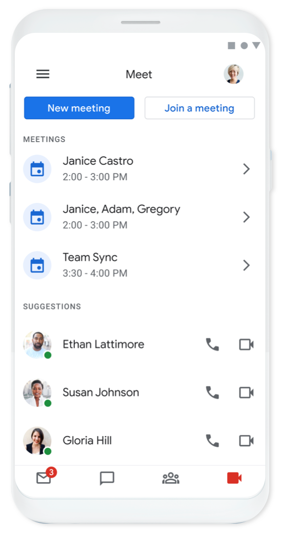 Como usar o Google Meet no celular