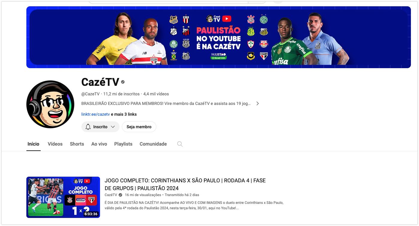 CazéTV - Streaming de Futebol