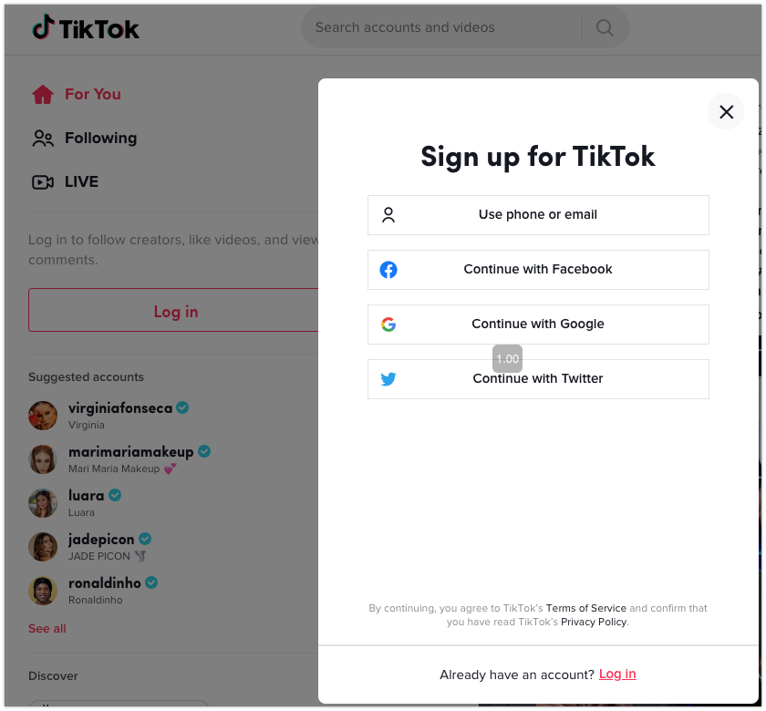 Como criar uma conta no TikTok