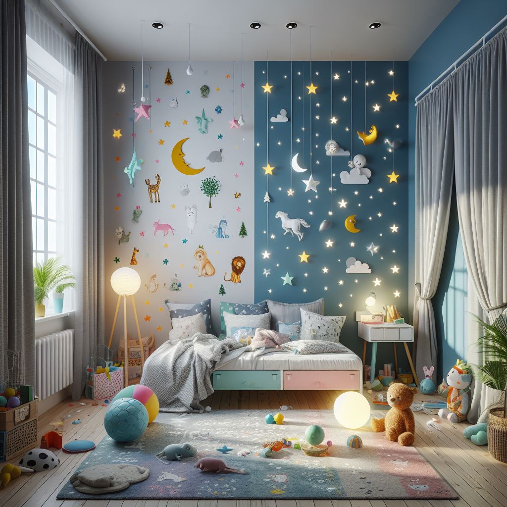 Um quarto decorado que qualquer criança iria amar