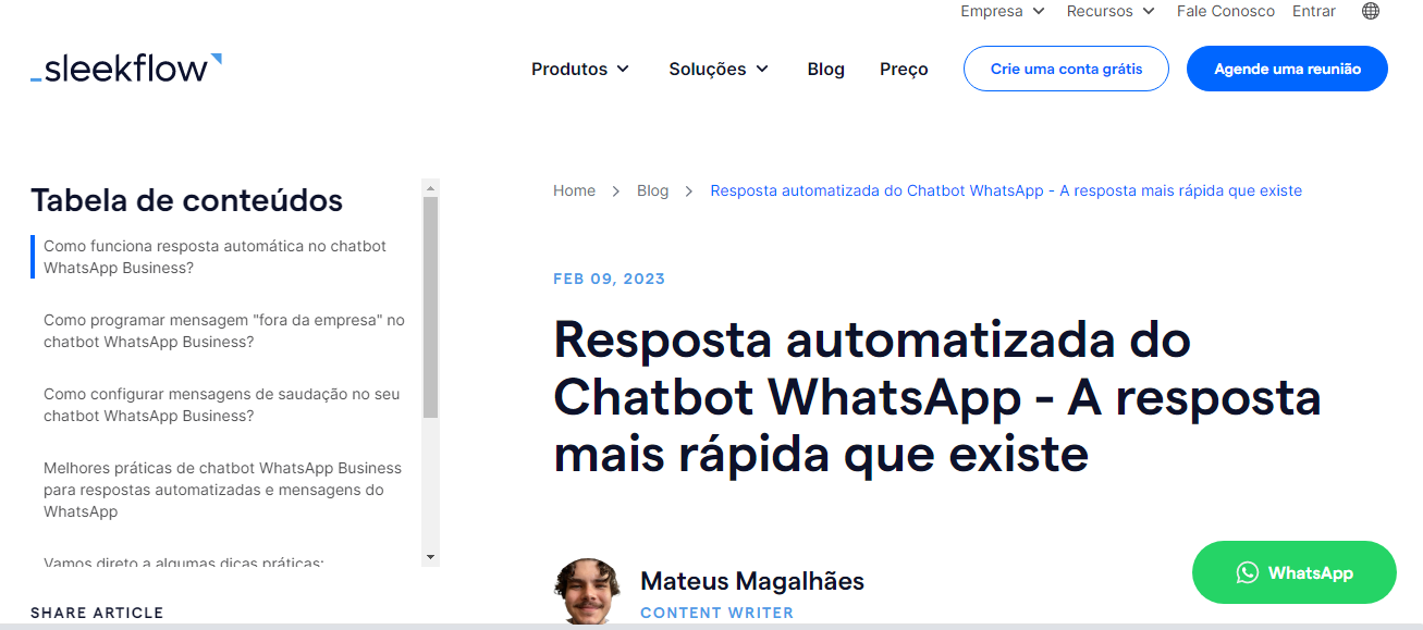 chatbot whatsapp grátis